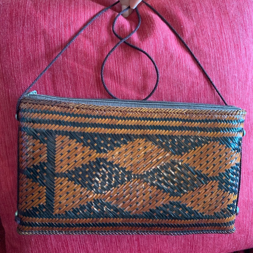 VTG Philippine Woven Cane Clutch/Shoulder Bag